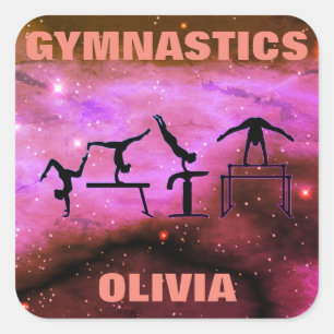 Girls Gymnastics Events Stickers