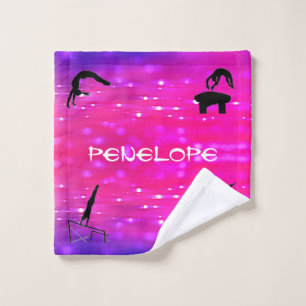 Girls Gymnastics Events Wash Cloth Towel