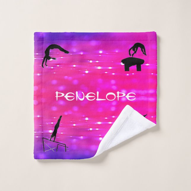 Girls Gymnastics Events Wash Cloth Towel (Wash Cloth)