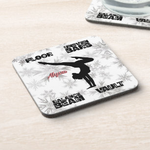 Girls Gymnastics Floor, Bars, Beam, Vault Winter   Coaster