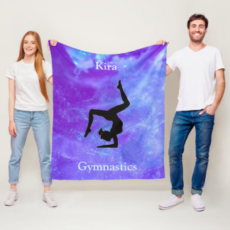 Girl's Gymnastics Galaxy Fleece Blanket
