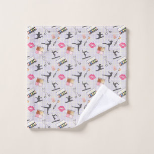 Girls Gymnastics - Girly Makeup Wash Cloth