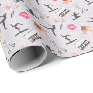 Girls Gymnastics - Girly Makeup Wrapping Paper
