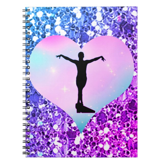 Girls Gymnastics Glam Notebook (Front)
