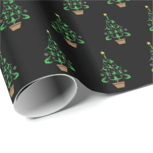 Girls Gymnastics Gymnast Christmas Tree Wrapping P Paper