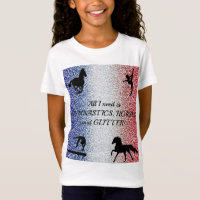 Girls Gymnastics, Horses, Glitter Patriotic