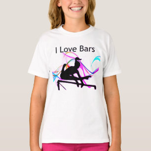 Girls Gymnastics I Love Bars Gymnast T-Shirt