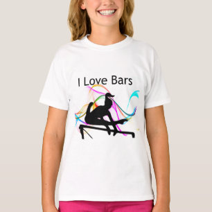 Girls Gymnastics I Love Bars Gymnast T-Shirt