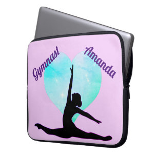 Girls Gymnastics Laptop Sleeve Personalised