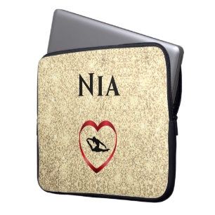 Girls Gymnastics Laptop Sleeve - Personalised Name