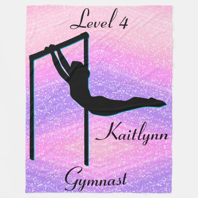 Girls Gymnastics Level 4  Fleece Blanket (Front)