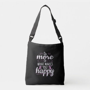 Girls Gymnastics - Motivational Happy Quote Crossbody Bag
