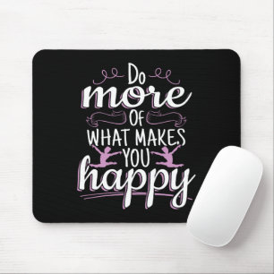 Girls Gymnastics - Motivational Happy Quote Mouse Mat