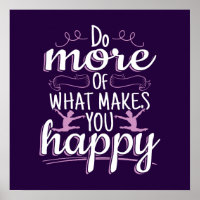 Girls Gymnastics - Motivational Happy Quote