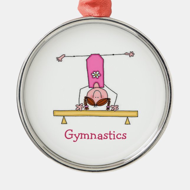 Girls Gymnastics Ornament (Front)