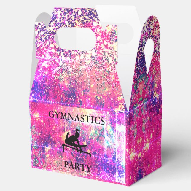 GIRLS GYMNASTICS PARTY FAVOR BOX (Opened)