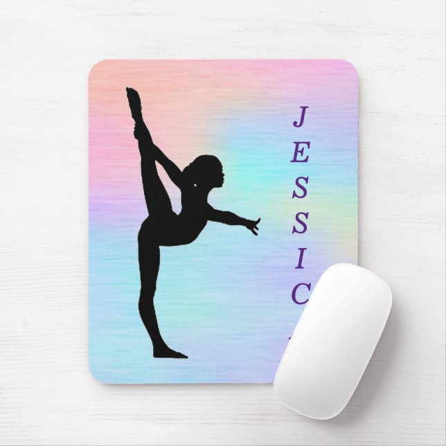Girls Gymnastics Pastel Mousepad (With Mouse)