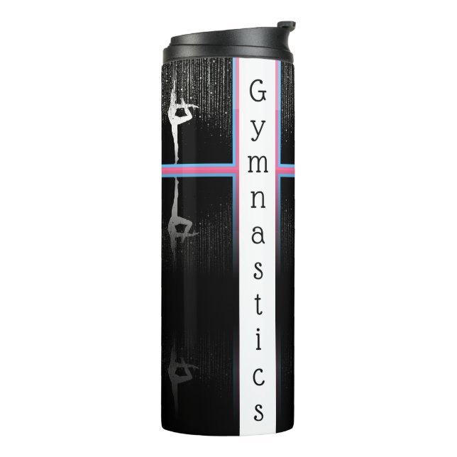 Girls Gymnastics Personalised Thermal Tumbler (Rotated Left)