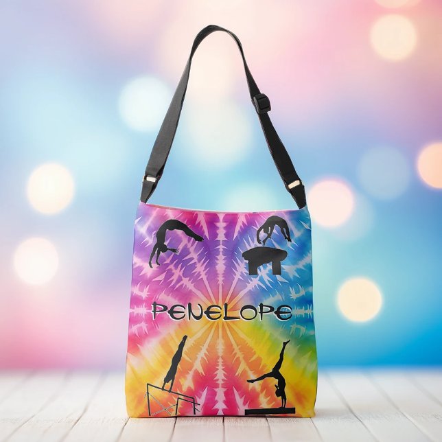 Girls Gymnastics Rainbow Tie-Dye Crossbody Bag (Creator Uploaded)