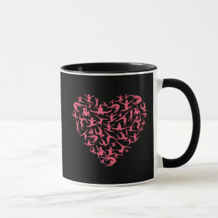 Girls Gymnastics Red Heart - Women Gymnast Mug