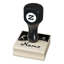 Girls Gymnastics Rubber Stamp