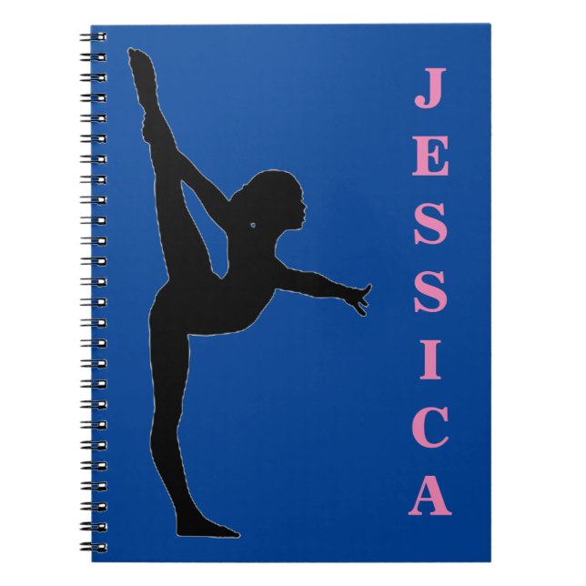 Girls Gymnastics Spiral Photo Notebook (Front)