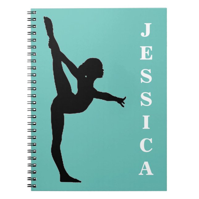 Girls Gymnastics Spiral Photo Notebook (Front)