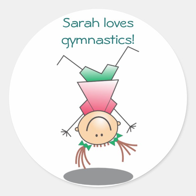 Girls Gymnastics Stickers (Front)