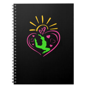 Girls Gymnastics - Summer Sunshine Heart Notebook