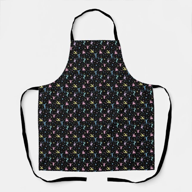Girls Gymnastics Women Gymnasts with Stars Apron (Front)