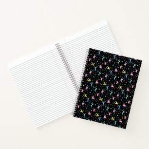 Girls Gymnastics Women Gymnasts with Stars Notebook