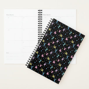 Girls Gymnastics Women Gymnasts with Stars Planner