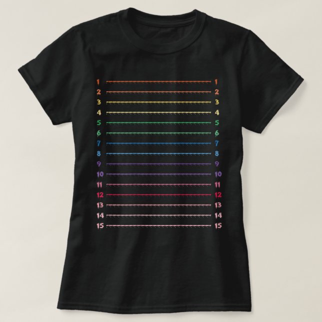 Girls Hair Check - Hair Length Chart  T-Shirt (Design Front)