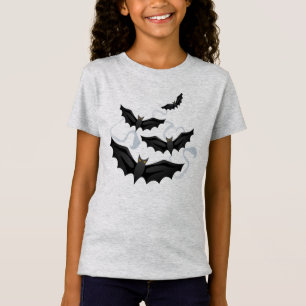 Girls Halloween Bats T-Shirt