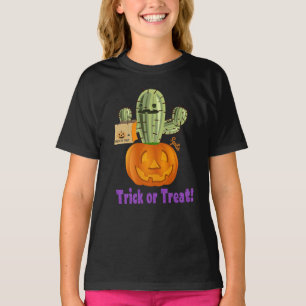 Girls Halloween Cactus  T-Shirt