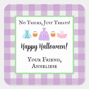 Girls Halloween Gift Tag Stickers