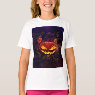Girl's halloween pumpkin t-shirt