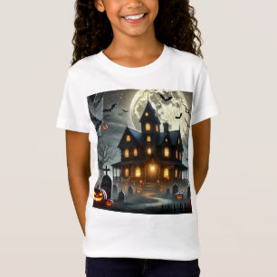 Girls’ Halloween Shirt 🎃 Bewitched Moon Magic