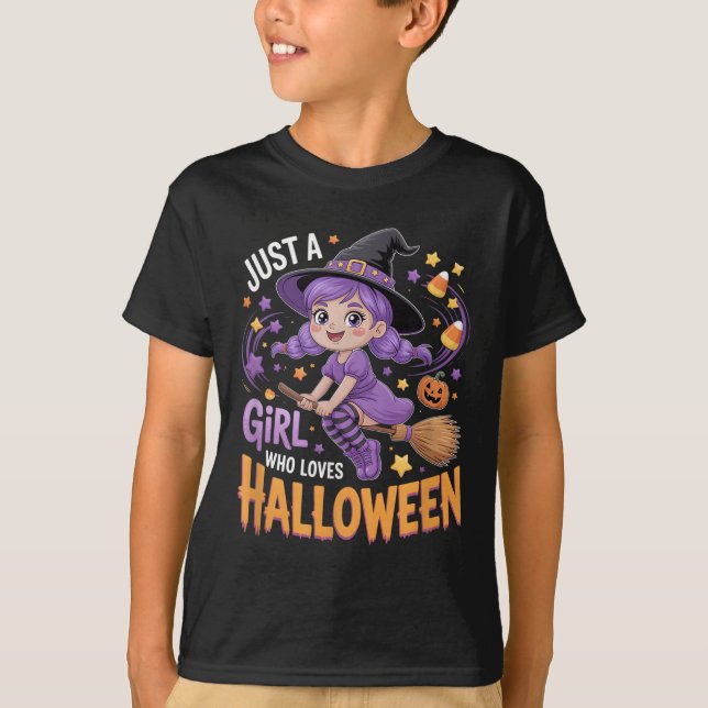 Girls Halloween  T-Shirt (Front)