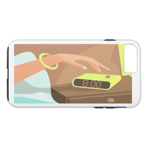 Girls hand pushing on alarm clock snooze button iPhone 8 plus/7 plus case