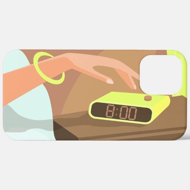 Girls hand pushing on alarm clock snooze button Case-Mate iPhone case (Back (Horizontal))