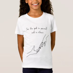 girls hands motivational quote printed t shirt