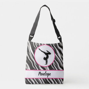 Girls Handstand Zebra Print Faux Fur    Crossbody Bag