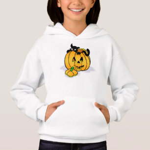 Girls' Hanes ComfortBlend® Hoodie/Pumkin with Blac