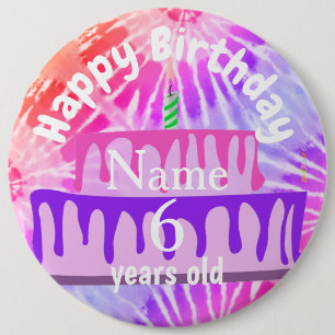 Girl's Happy Birthday Button - HAMbyWG