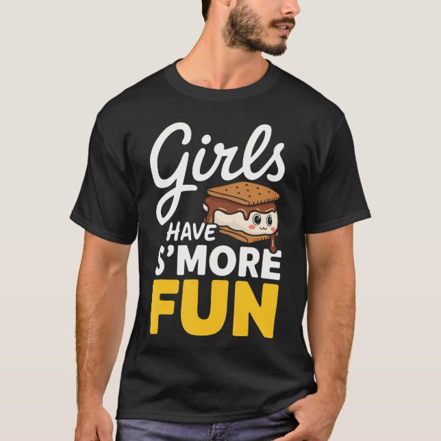 Girls Have S'More Fun Camping Smores Kawaii S'More T-Shirt (Front)
