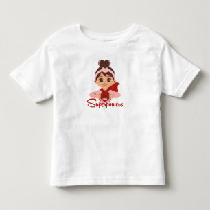 Girls Have Superpowers Superhero Cape Kids Toddler T-Shirt