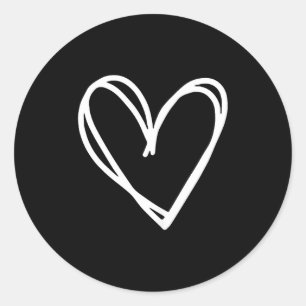 Girls Heart For Women Valentines Day Graphic  Classic Round Sticker