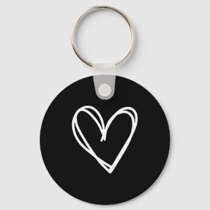 Girls Heart For Women Valentines Day Graphic Key Ring