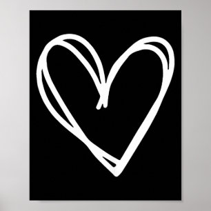 Girls Heart For Women Valentines Day Graphic Poster